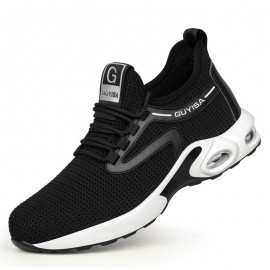 Men Breathable Fabric Soft Sole Non Slip Cushioned Sports Casual Working Shoes