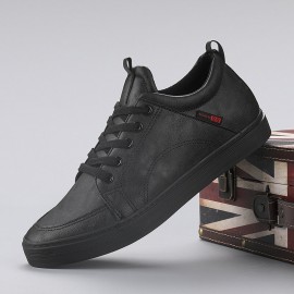 Men Canvas Breathable Soft Bottom Trendy Solid Lace Up Comfy Casual Shoes