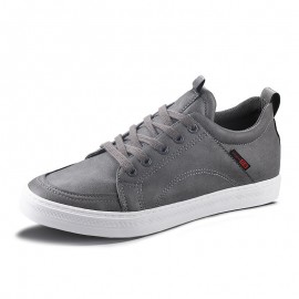 Men Canvas Breathable Soft Bottom Trendy Solid Lace Up Comfy Casual Shoes