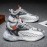 Men Colored Flying Weave Upper Lace-up Running Shoes Sneakers