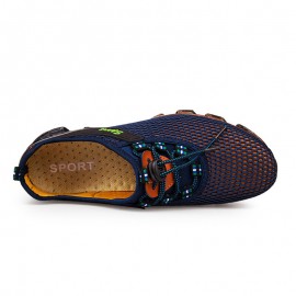 Men Mesh Breathable Soft Bottom Non Slip Elastic Band Climbing Casual Outdoor Shoes