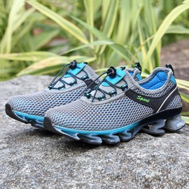 Men Mesh Breathable Soft Bottom Non Slip Elastic Band Climbing Casual Outdoor Shoes
