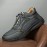 Men Hand Stitching Microfiber Leather Non Slip Warm Ankle Boots