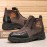 Men Leather Breathable Soft Sole Halloween Skull Pattern Zipper Casual Martin Ankle Boots