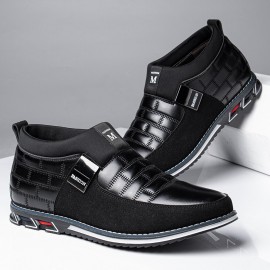 Men Wearable Soft Sole Slip-on Business Casual Leather Ankle Boots