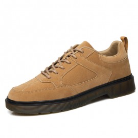 Men Microfiber Leather Breathable Soft Sole Lace Up Trendy Casual Martin Boots