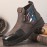 Men Leather Breathable Soft Sole Comfy Platform Zipper Casual Ankle Boots