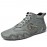 Men Leather Soft Sole Lace Up Casual Ankle Boots