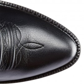 Men Classic Pointed Toe Comfy Wearable Mid-calf Cowboy Boots