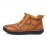 Men Hand Stitching Microfiber Leather Comfy Non Slip Side Zipper Ankle Boots