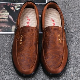 Men Vintage Microfiber Casual Business Soft Sole Dress Shoes