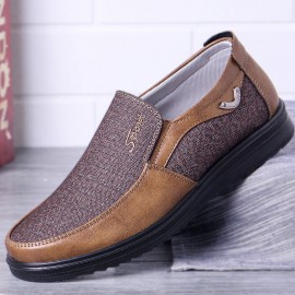Large Size Men Casual Lightweight Comfy Slip On Oxfords