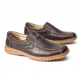 Menico Men Genuine Cow Leather Slip On Soft Sole Comfy Non Slip Casual Oxfords