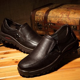Men Casual Soft Comfortable Leather Oxfords Business Shoes