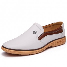 Men Microfiber Leather Breathable Soft Sole Non Slip Comfy Driving Casual Business Shoes
