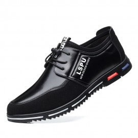 Men Large Size Splicing Lace Up Casual Business Shoes