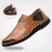 Men Hand Stitching Cow Leather Comfy Soft Sole Casual Shoes