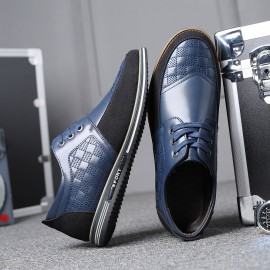 Men Microfiber Leather Splicing Non Slip Soft Business Casual Shoes