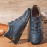 Men Microfiber Leather Hand Stitching Breathable Soft Sole Comfy Brief Lace Up Casual Shoes