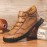 Men Microfiber Leather Hand Stitching Breathable Soft Sole Comfy Brief Lace Up Casual Shoes